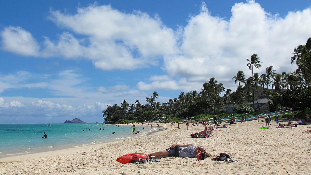 Lanikai Beach in Kailua, Hawaii.