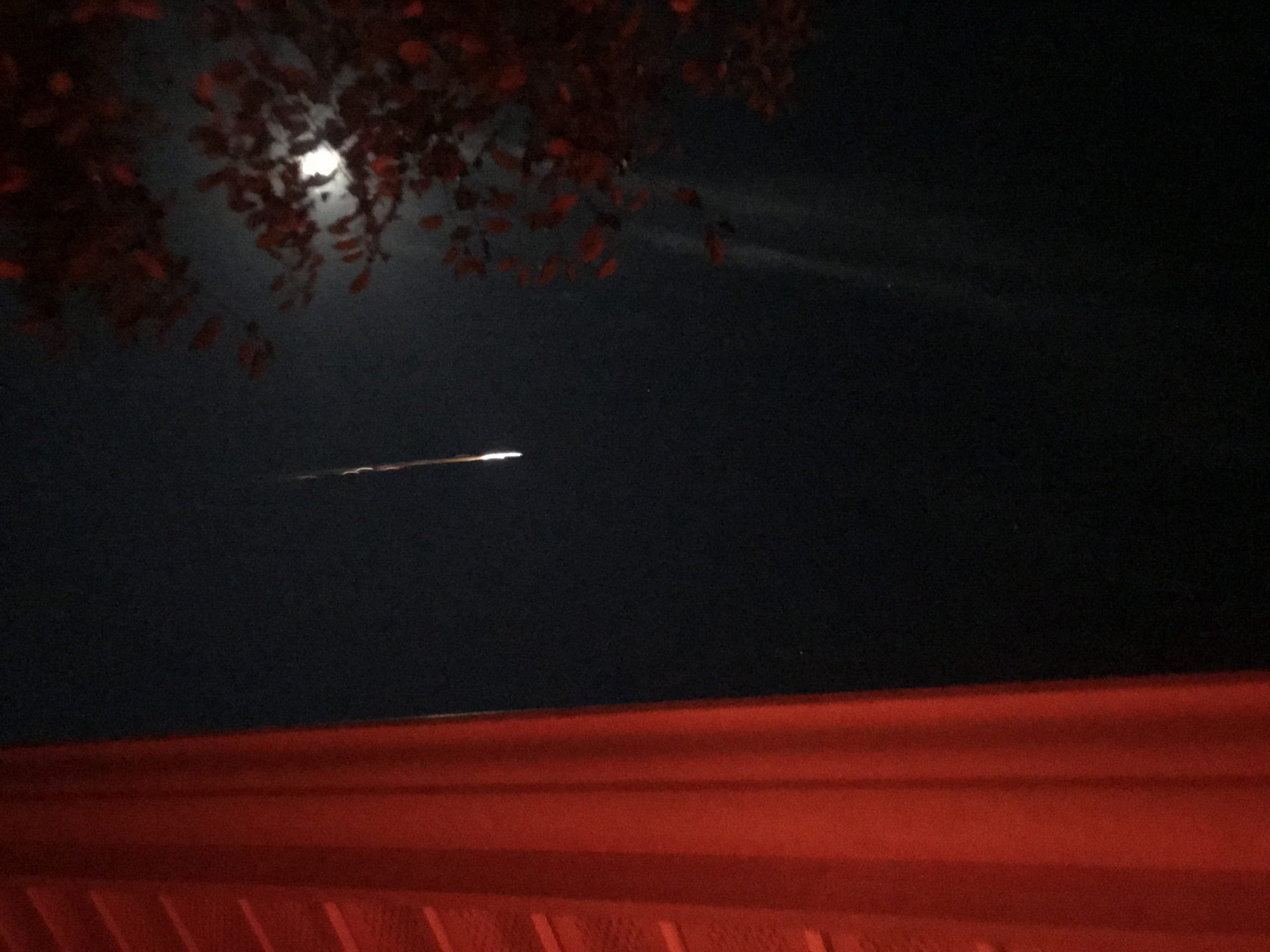 Photo of the alleged Russian spy satellite taken by Matt E of Traverse City, a member of the American Meteor Society who described it as a "world changing event."