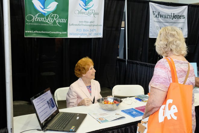 Ann La Reau Alzheimer's Consulting  meets with attendees of the Star News Life Boomers and Seniors Expo at the Wilmington Convention Center in September 2019. Facilitated by Ann LaReau, an Alzheimer's Support Group meets the second Tuesday of each month at Arbor Landing at Hampstead.