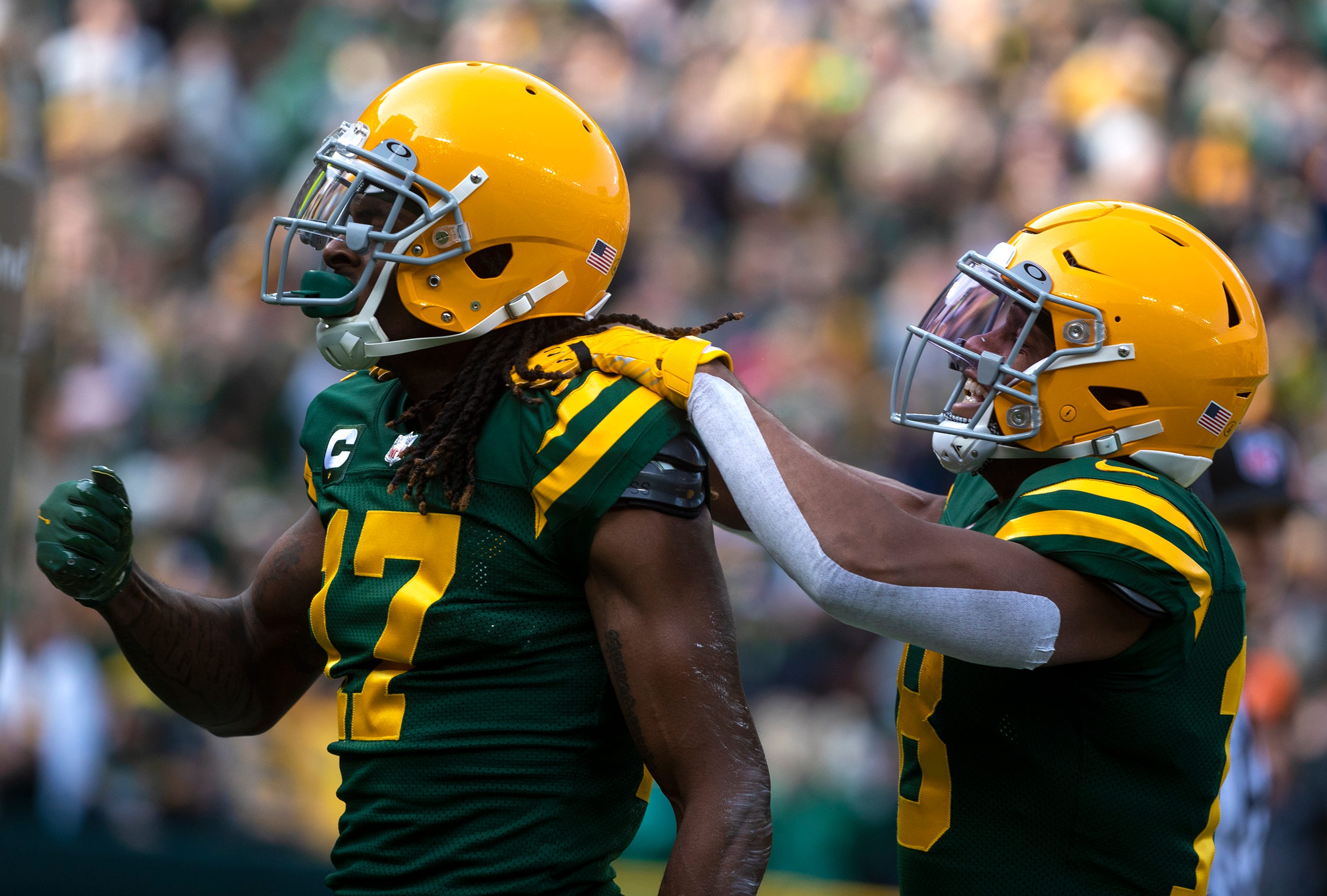 packers on field jersey