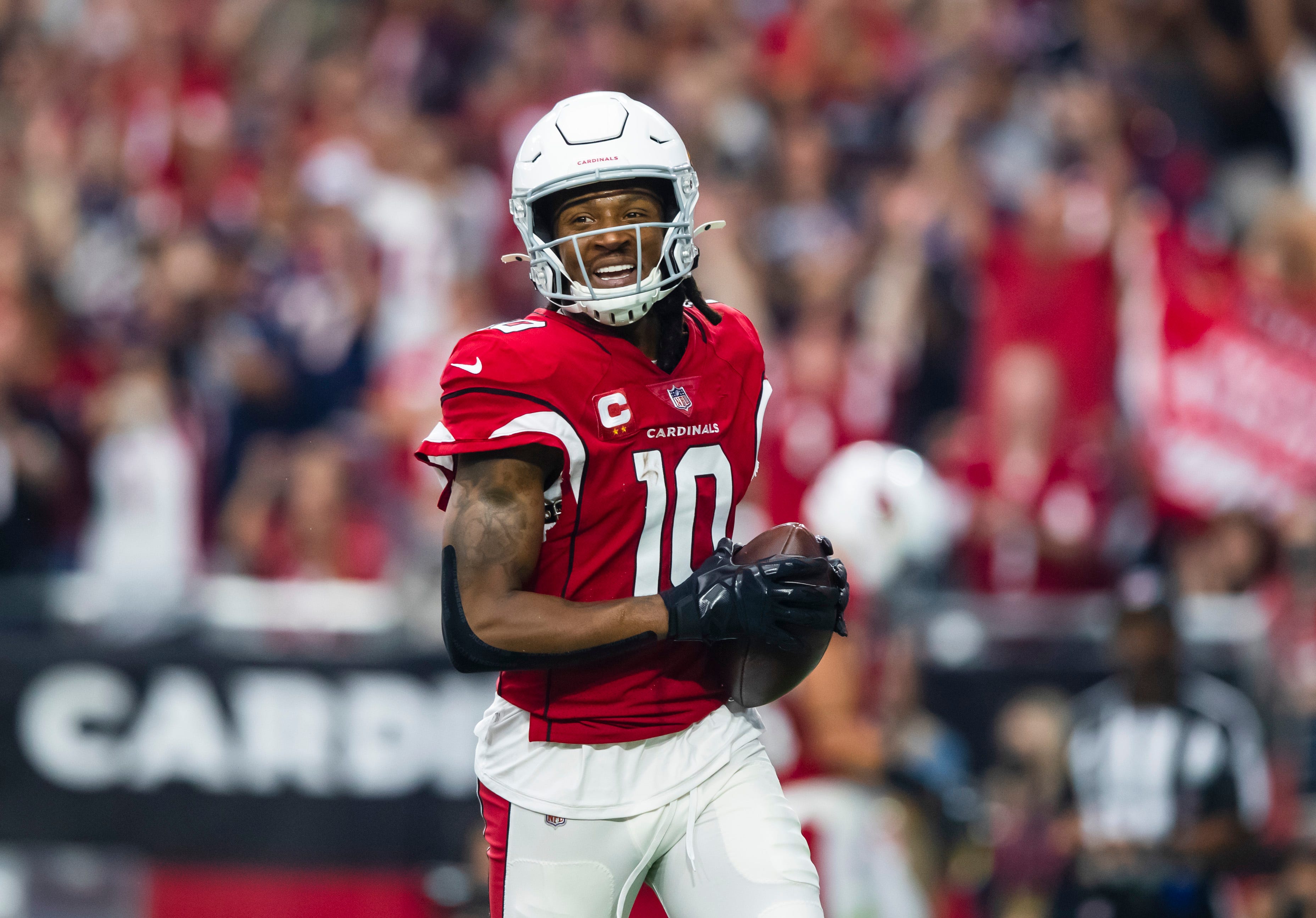 DeAndre Hopkins at Cardinals practice for first time since October