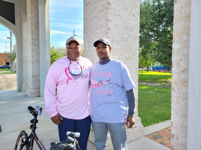 Donaldsonville Mayor Leroy Sullivan, left, was among the supporters of the Health and Wellness Breast Cancer Awareness Fair on Oct. 16.