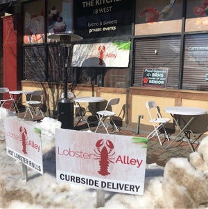 Θέρμανση εξωτερικού χώρου στο Lobster Alley.