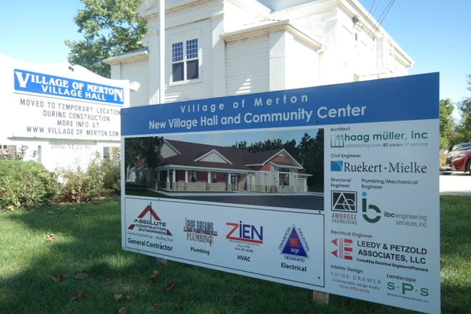 The new village hall and community center in Merton has broken ground.