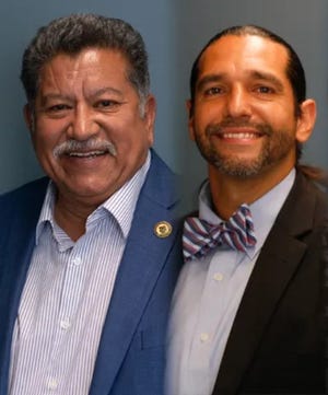 The campaigns of Topeka mayoral candidates Mike Padilla, left, and Leo Cangiani, right, have raised similar amounts in contributions.