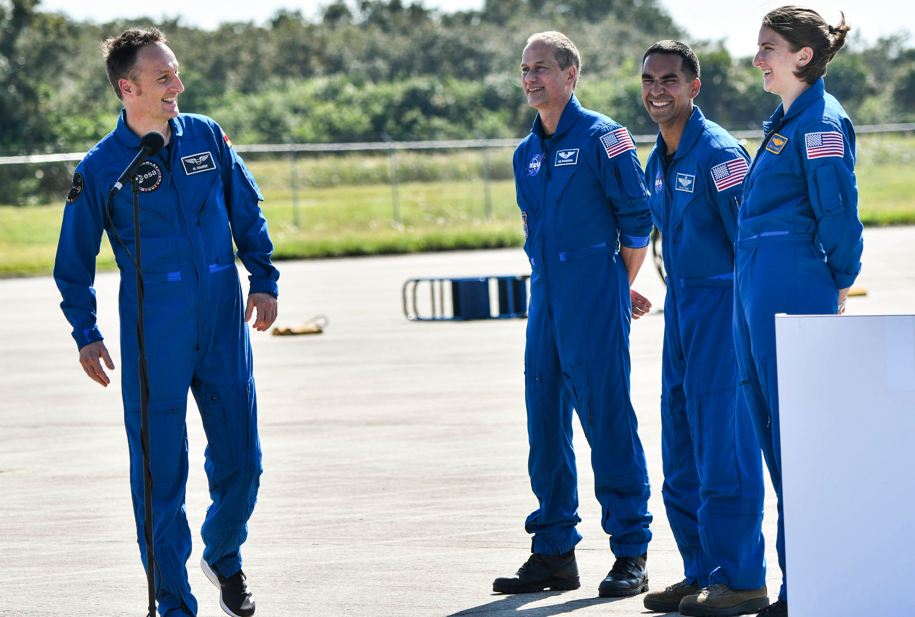 Briefing: NASA, ESA astronauts arrive at KSC for SpaceX Crew-3 launch