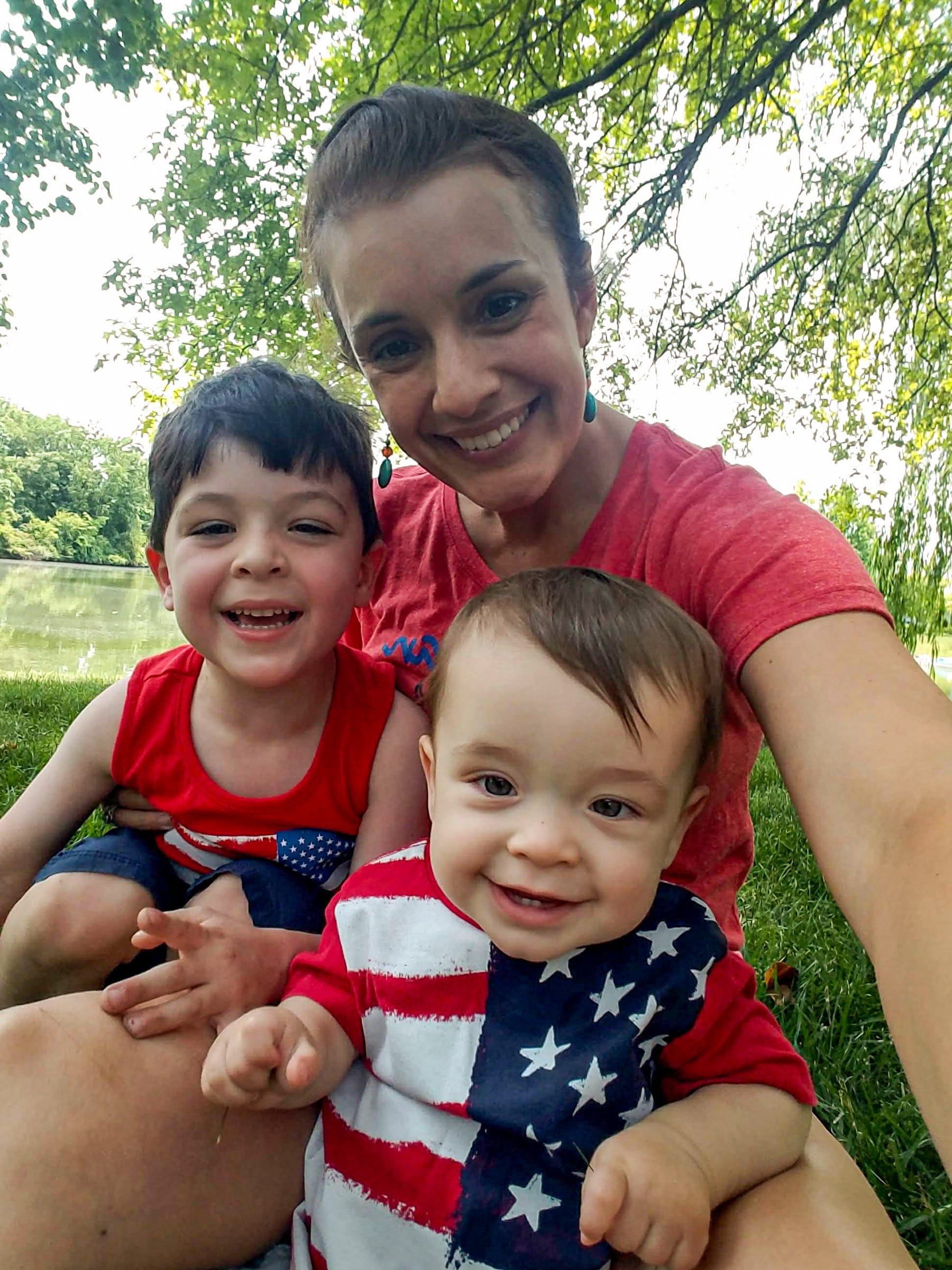 Corie Hess has two sons, Alex, left, and Evan.