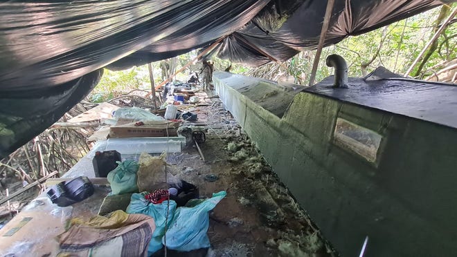 The Colombia Army found a semi-submersible in the final stage of assembly in a handcrafted shipyard in the San Miguel village of the municipality of Guapi, Cauca.