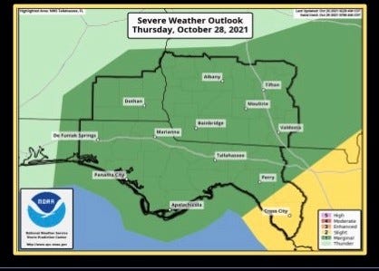 Severe thunderstorms are possible Wednesday night into Thursday morning as a potent cold front moves through the area.
