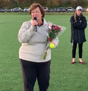 Columbus Academy field hockey coach Anne Horton collected her 600th career win with a 2-1 victory over visiting Upper Arlington on Oct. 26. In her 38th season overall and 31st at Academy, her career record stands at 600-71-39.