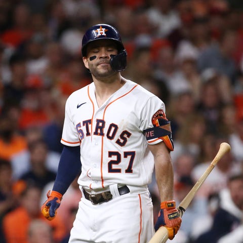 Jose Altuve went 0-for-5 with three strike outs in