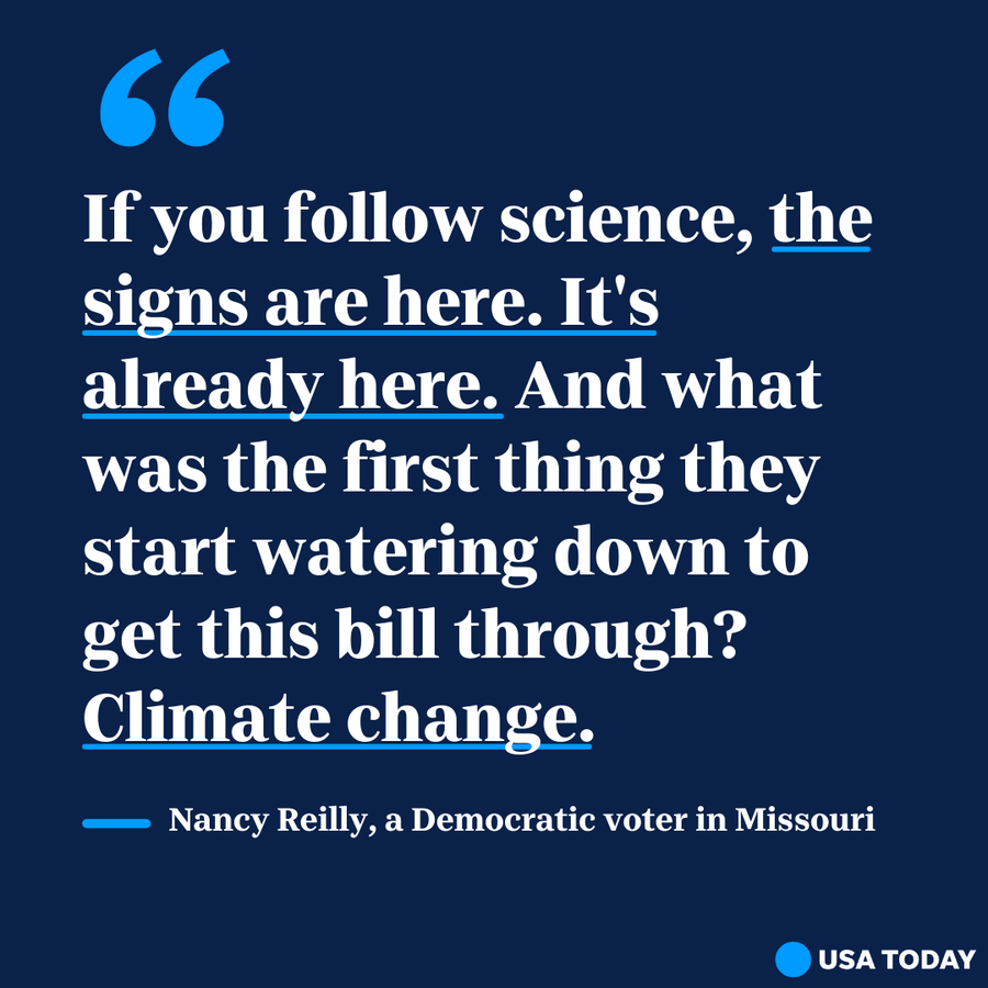 Nancy Reilly spoke about climate change.