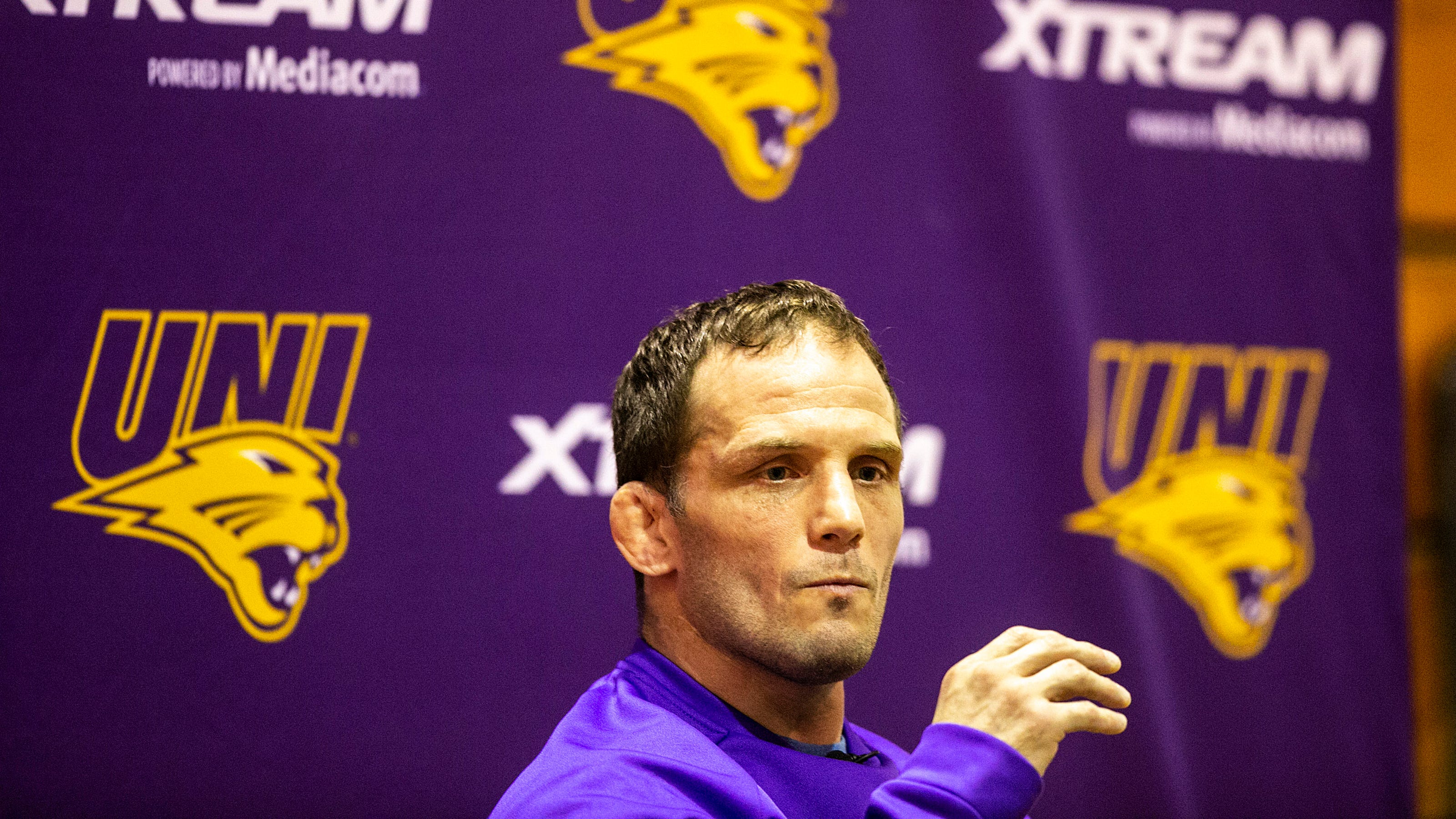 After COVID schedule shift, UNI wrestling falls to South Dakota State