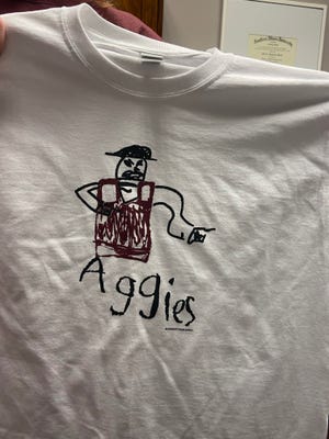 Mason Gurule, 6-years-old of Las Cruces, will have his drawing printed on 150 t-shirts to be handed out at the Oct. 28 NMSU women's soccer game against Utah Valley.