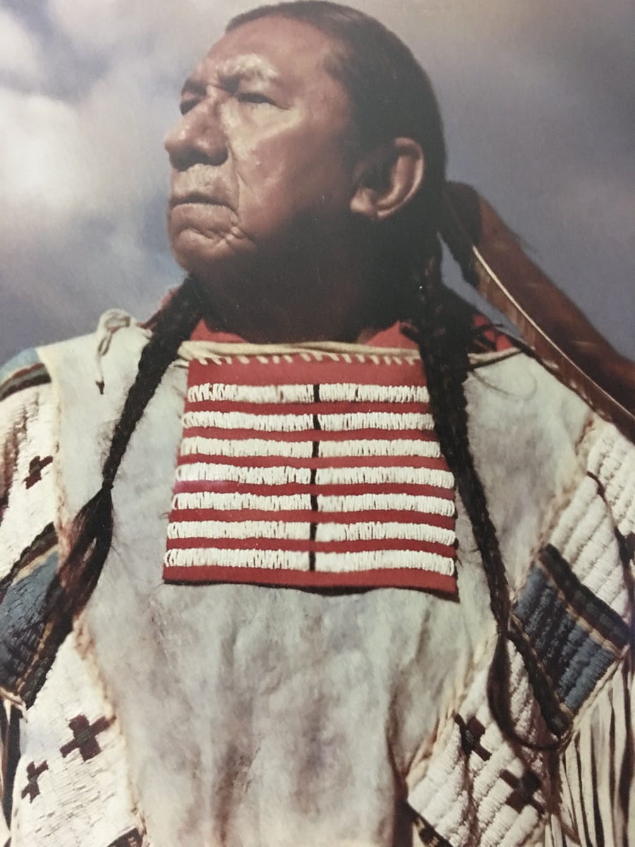 This handout picture provided by the National Portrait Gallery, shows a photograph of Ernie Lapointe, Sitting Bull's great-grandson, and his closest living descendant.  Lapointe's claim to be the great-grandson of Sitting Bull has been confirmed using DNA taken from the Native American leader's scalp lock -- billed as the first time genetic evidence has corroborated a family relationship between a historic figure and a living descendant.