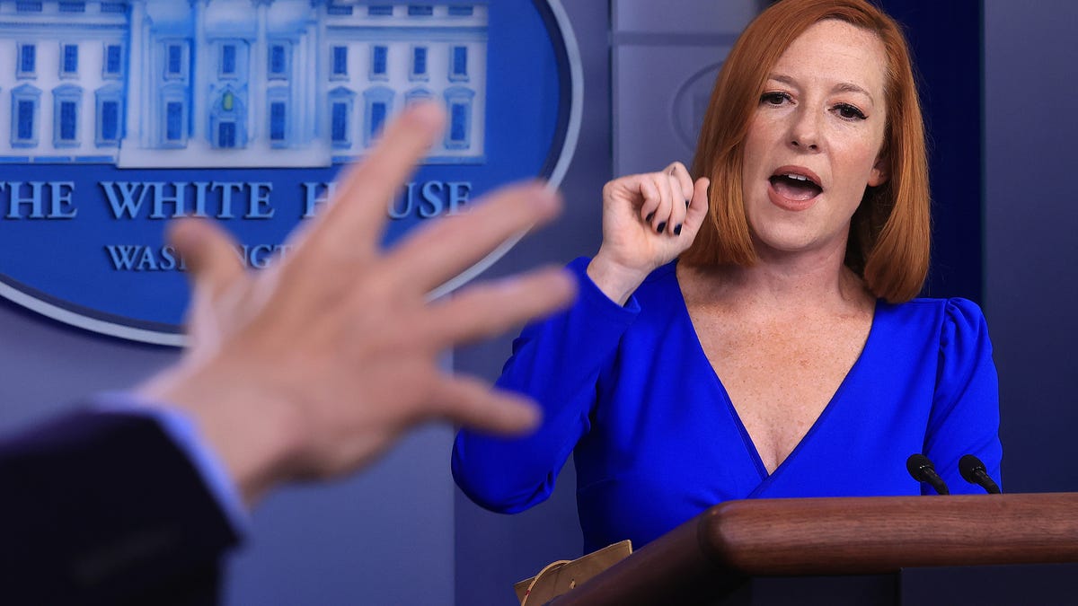 White House Press Secretary Jen Psaki calls on reporters during the daily news conference in the Brady Press Briefing Room at the White House on October 27, 2021 in Washington, DC. As Democrats in the White House and on Capitol Hill continue to negotiate about President Joe Biden's Build Back Better agenda, most questions focused on the historic spending bill.