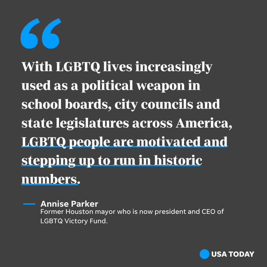 LGBTQ Victory Fund is a nonpartisan political action committee that seeks "to achieve and sustain equality by increasing the number of openly LGBTQ elected officials," the organization says.