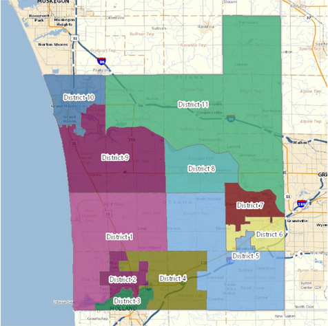 Ottawa County Township Map Ottawa County Committee Approves New District Lines