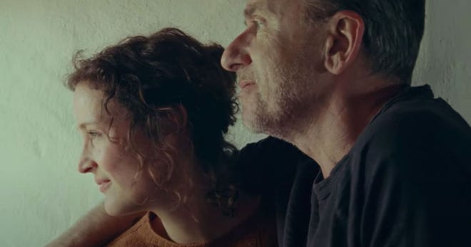 Vicky Krieps and Tim Roth star in "Bergman Island."