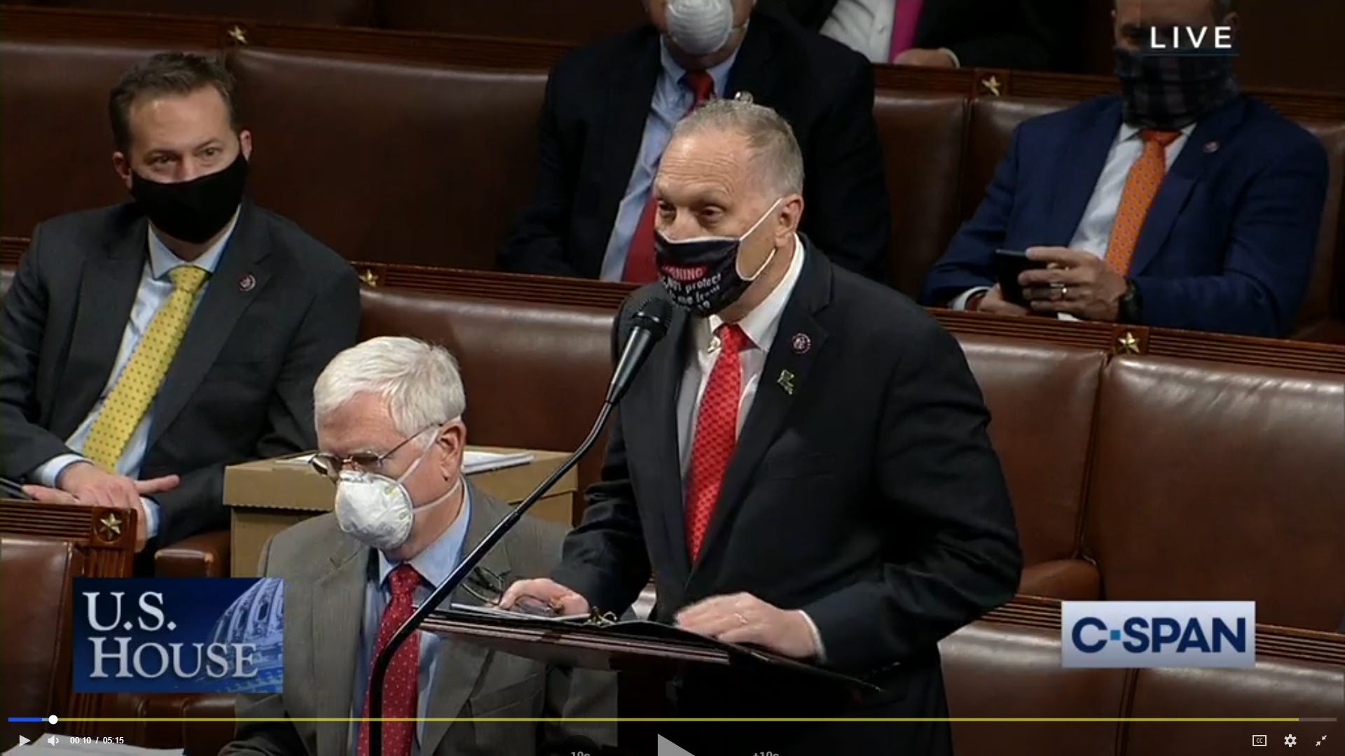 Rep. Andy Biggs, R-Ariz., challenges Arizona's presidential electors on the floor of the U.S. House of Representatives on Jan. 6, 2021.