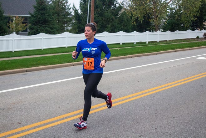 Stephanie Berry is nearly 90 minutes into her half-marathon in Wooster Saturday. Based on her previous times, she would be finished within the next 30 minutes.
