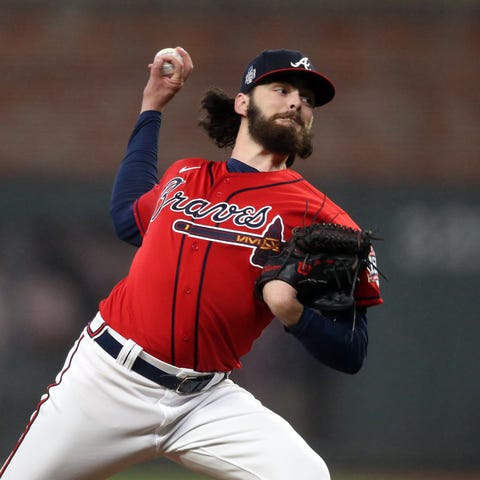 Braves starting pitcher Ian Anderson held the Astr