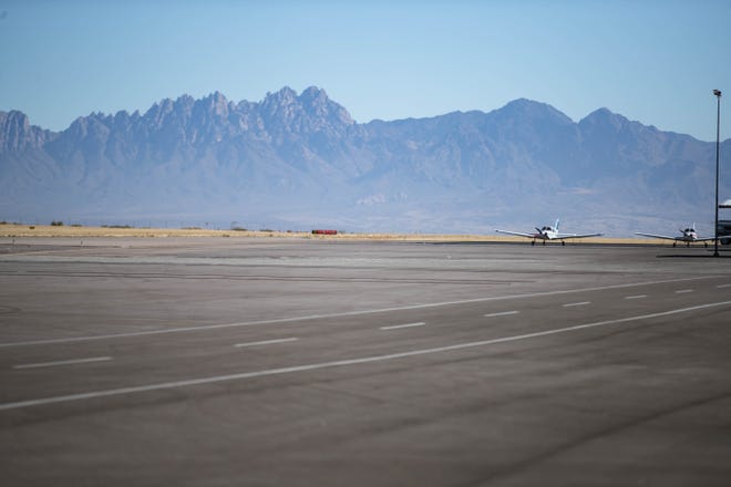 The runway is shown at the Las Cruces International Airport in Las Cruces on Thursday Oct. 28, 2021.