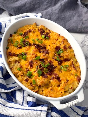 The baked potatoes are the star of the show with Twice Baked Potato Casserole.