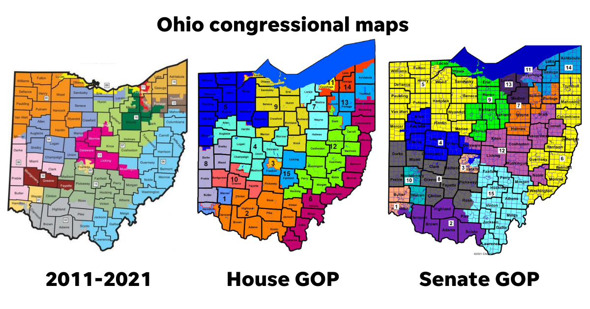 Ohio Republicans unveil congressional district maps