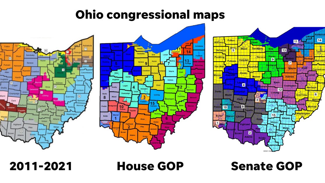 Ohio Republicans unveil congressional district maps