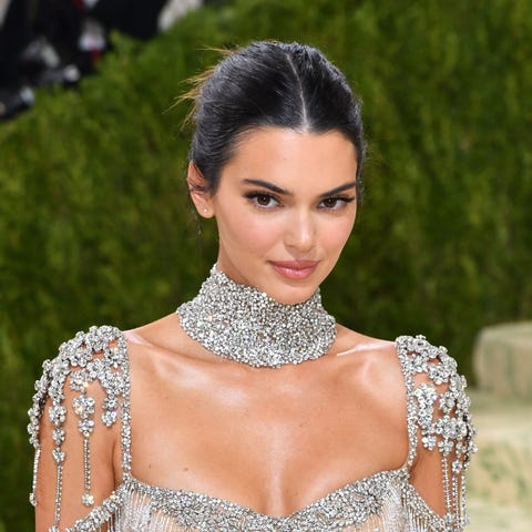 US model Kendall Jenner arrives for the 2021 Met G