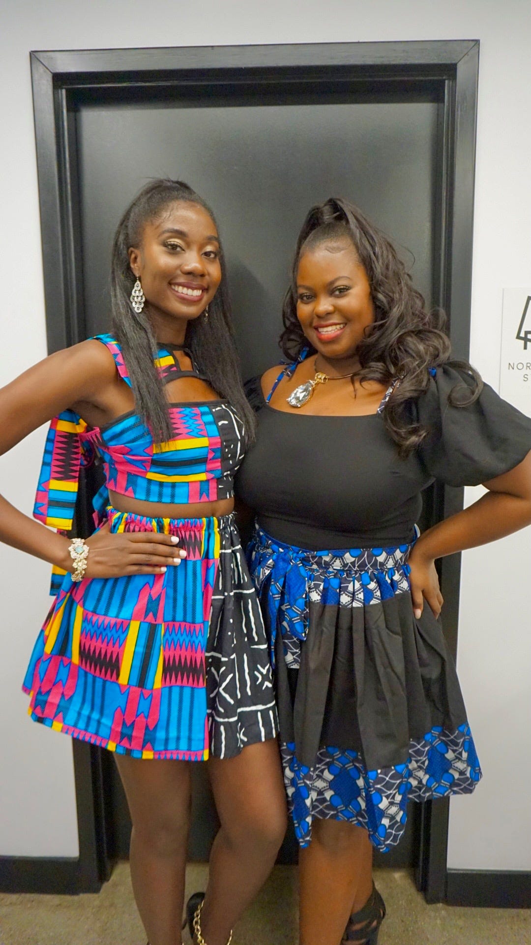 Models wearing custom pieces designed by Sharisse Scott-Rawlins's for the Boston's Caribbean Fashion Show on October 13, 2021.