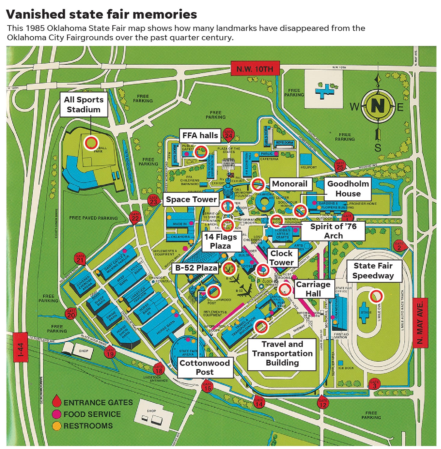 Oklahoma State Fairgrounds Map Okc Fairgrounds Landmarks Are Largely Absent As Makeover Nears Its End