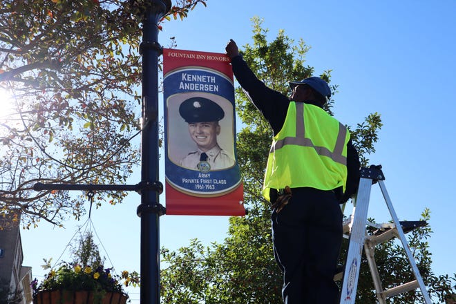 Fountain Inn's "Parade of Heroes" features local veterans on banners in downtown. The banners will be on display through Nov. 15.