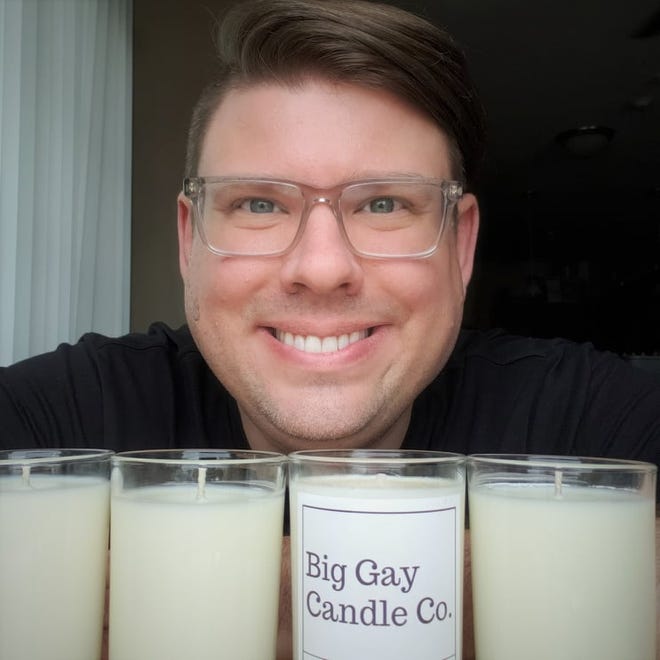 James Walters of Johnston is the co-owner of Big Gay Candle Co. At 6-foot-5, he says he's the Big Gay behind the name.