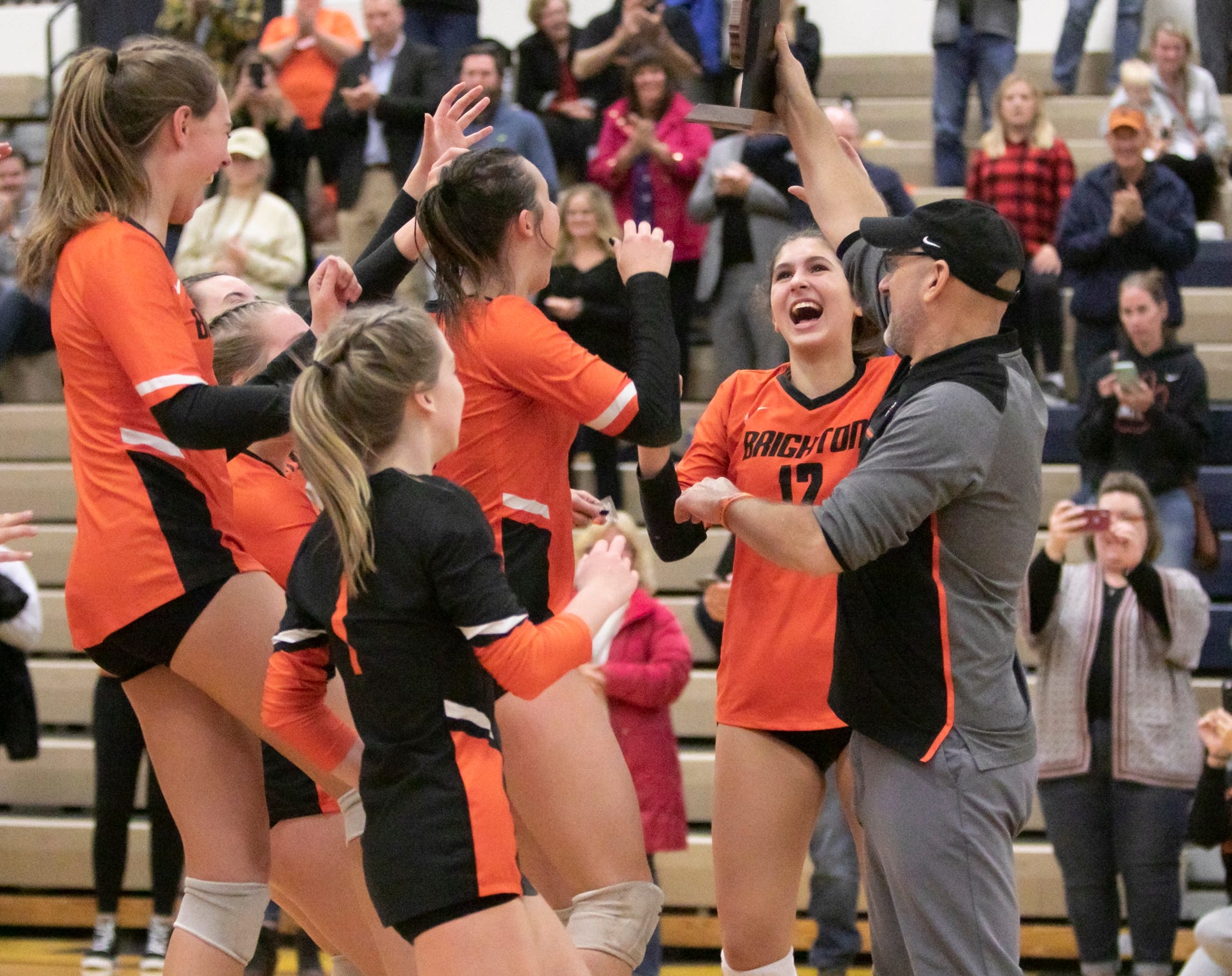 'Best feeling ever' Brighton wins district volleyball championship