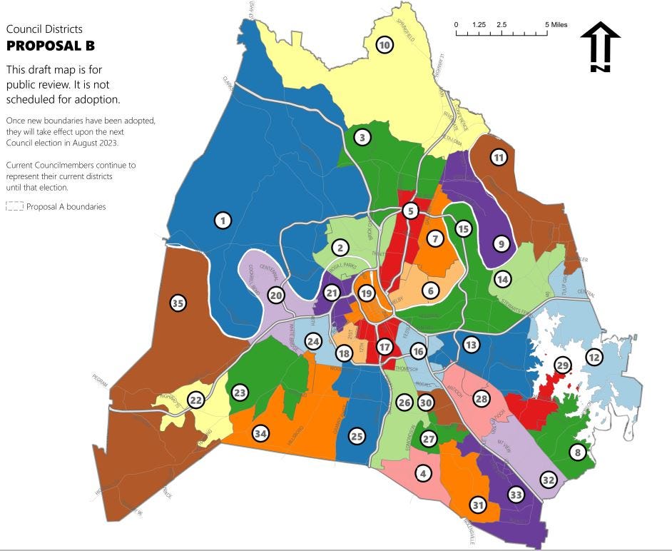 Nashville Metro Area Map Nashville Metro Planning Department Release Second Redistricting Draft