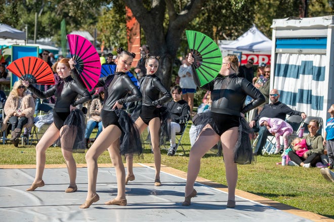 Dancers perform for the crowd during last year's Great Gulfcoast Arts Festival at Seville Square.