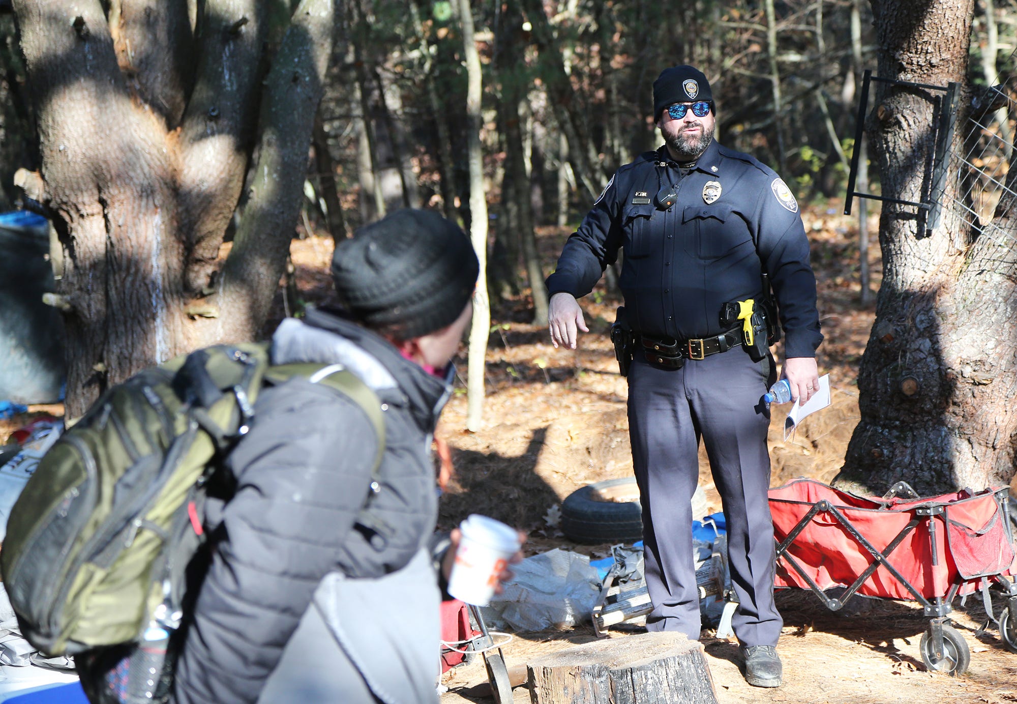 Somersworth police clearing homeless encampment near Willand Pond