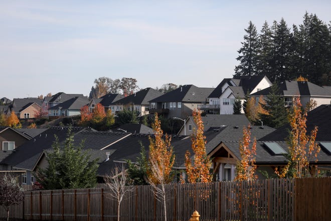 New homes near Summit View Avenue Southeast in Salem, which saw the biggest growth spurt in home building in 2020 in more than a decade.