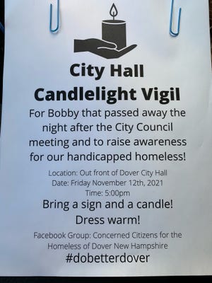A vigil is planned in Dover to honor the life of Bobby L. Hensley Jr.