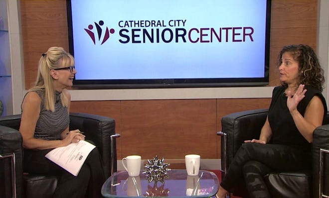 Sandie Newton talks with Lily Horowitz about her "Pilates 4 a Purpose" program at the Cathedral City Senior Center.