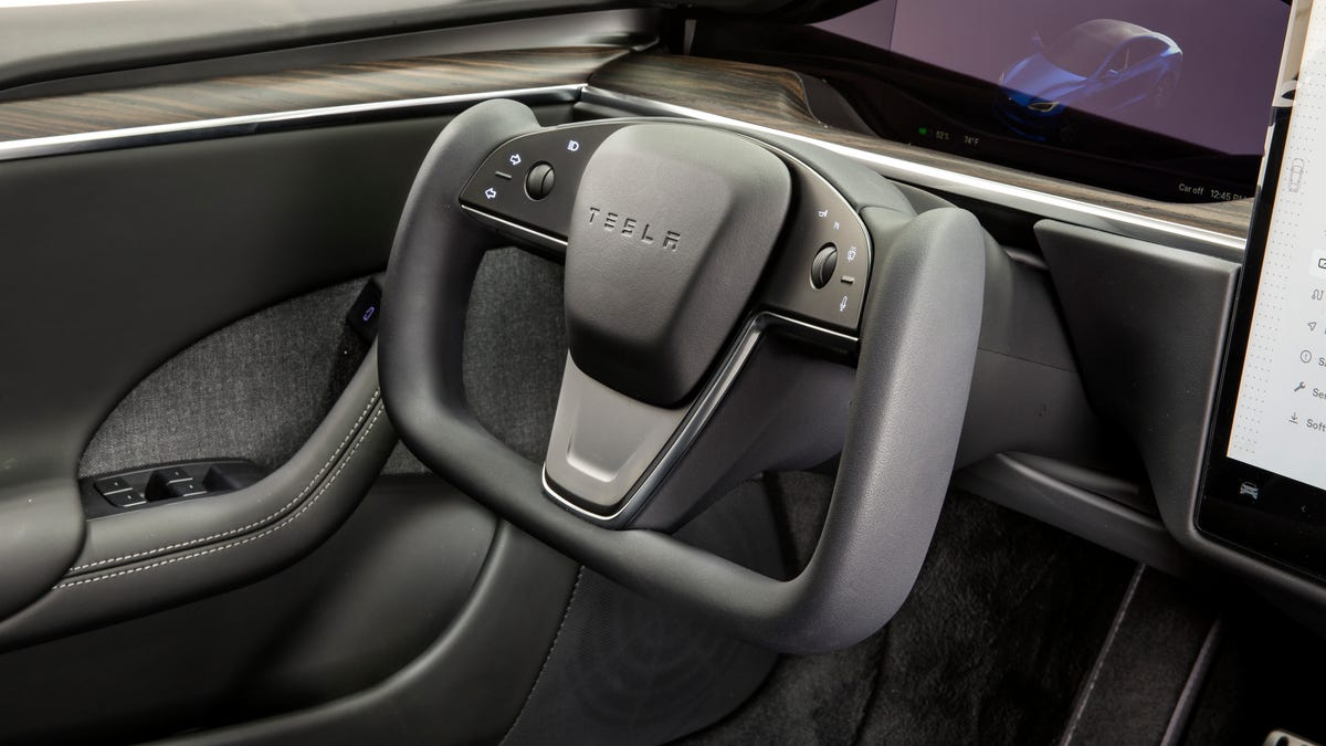 Tesla recently introduced a yoke-style, rectangular steering wheel in the Model S electric sedan. Consumer Reports tested this version of the Model S to gauge the performance of the new design.