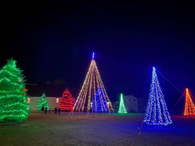 Some of the lights in Waterfront Park in Sister Bay during a past holiday season. The lights will go on for the first time this season during the village's "Capture the Spirit" celebration Nov. 26 and 27.