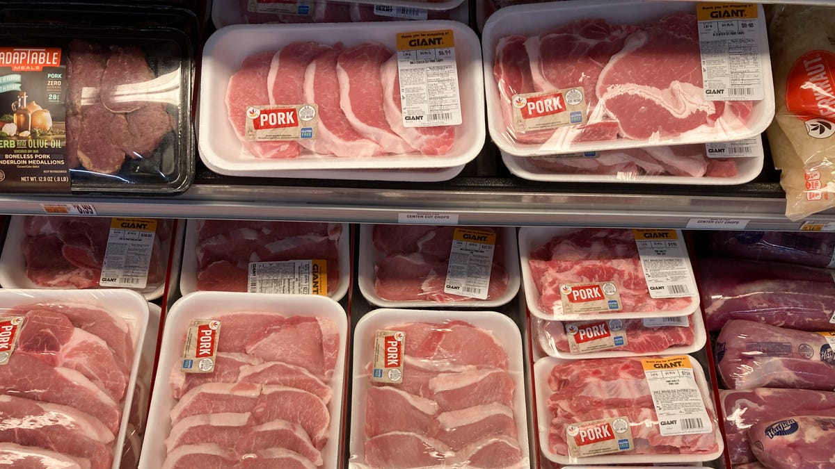 Pork products at a grocery store in Roslyn, Pa., seen last summer. The Labor Department reported Nov. 10 that prices for U.S. consumers jumped 6.2% in October compared with a year earlier as surging costs for food, gas and housing left Americans grappling with the highest inflation rate since 1990.