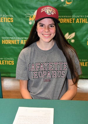 Abby Nicholson signed to play volleyball with Lafayette College on Thursday.