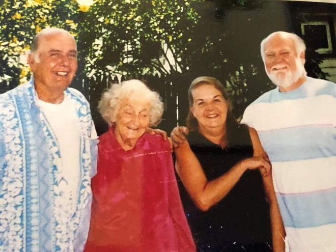 Kenneth Rye, left, with his mother;  Carline Rye;  sister Cynthia (Rye) Hensley and brother Ed Rye.
