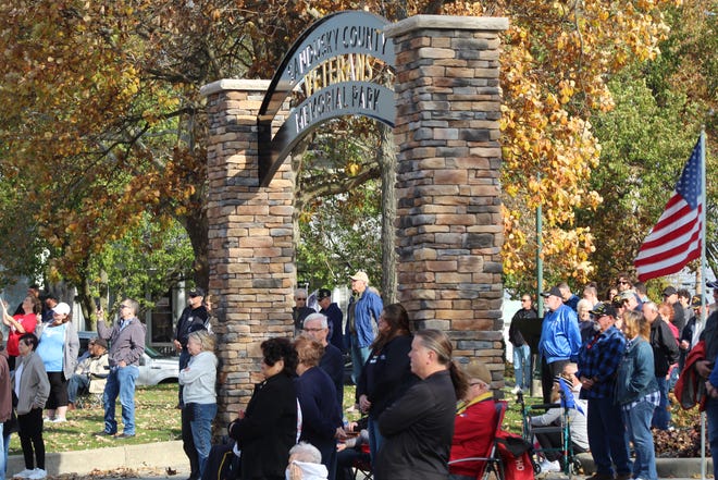 Community members paid tribute to Sandusky County's veterans Thursday, as hundreds of residents gathered at Sandusky County Veterans Memorial Park and the county's courthouse steps for a Veterans Day ceremony.