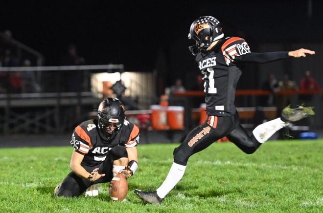 Amanda-Clearcreek senior kicker Jonathan Weaver earned first team All-Mid-State League-Buckeye Division honors, and was also selected as the Ernie Godfrey Award winner.