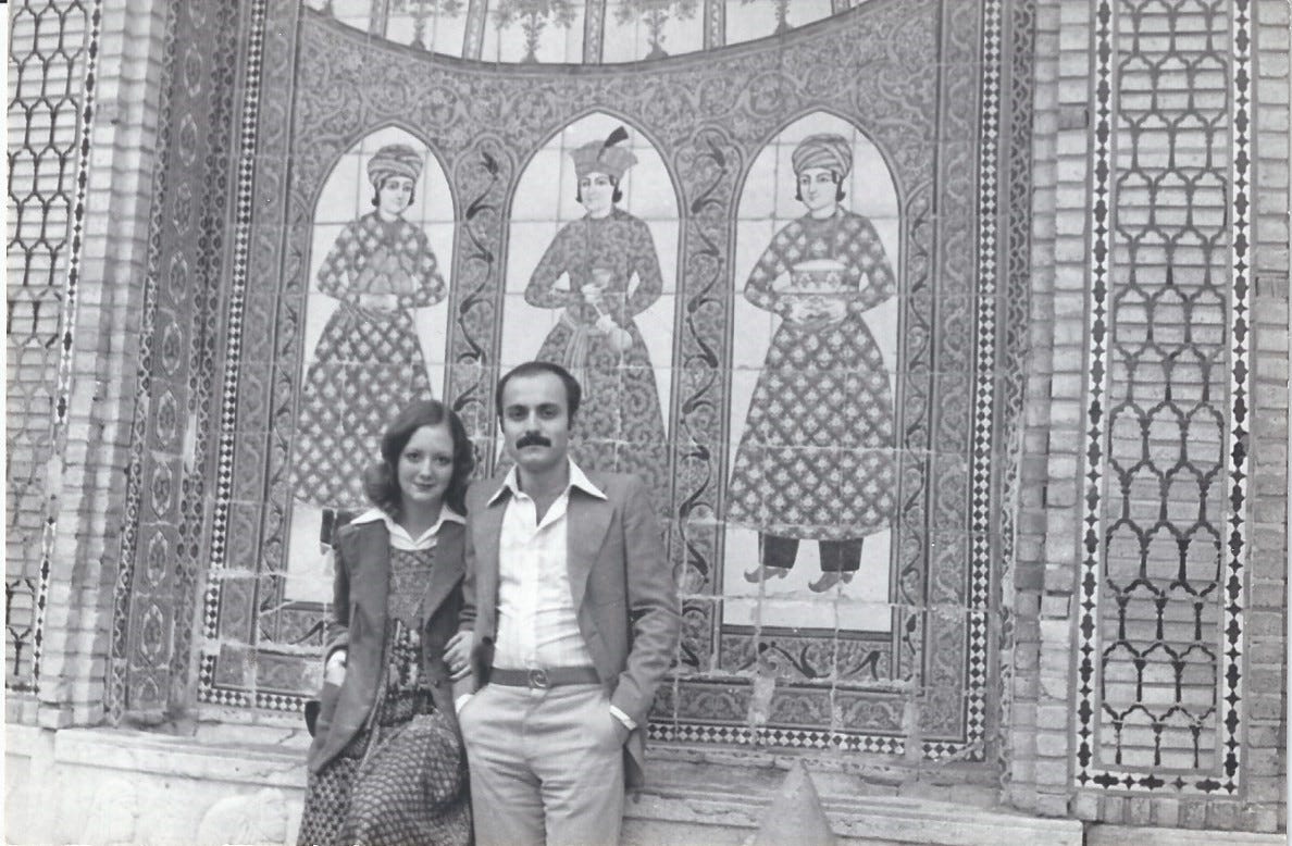 John Amiri and his wife, Janet, in Tehran before the Iranian Revolution of 1979 led to them escaping the country.
